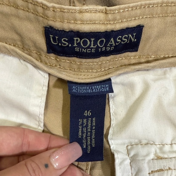 U.S. Polo Assn. Men's Tan Cargo Shorts - Picture 2 of 7